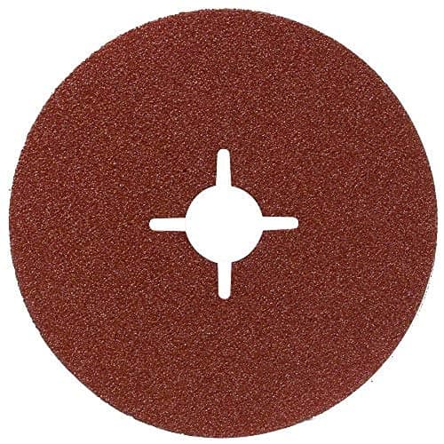 Image of Bosch 2609256252 Fibre Sanding Disc for Angle Grinder Clamped for Wood and Metal 125mm Disc 22mm Bore 80 Grit