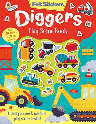 Image of Felt Stickers Diggers Play Scene Book