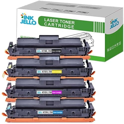 Image of Inkjello Toner Cartridge 220A For Printer, Compatible With HP Colour LaserJet Pro 4202dn 4202dw MFP 4302dw MFP 4302fdn MFP 4302fdw MFP 4303dw MFP 4303fdn MFP 4303fdw Black,Cyan,Magenta,Yellow(4-Pack)