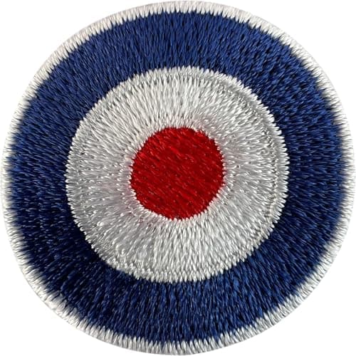 Image of Mini MOD Target Patch Iron On Sew On Small RAF Royal Air Force Embroidered Badge