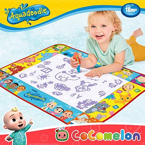 Image of Aquadoodle Cocomelon Doodle Mat, Official Tomy No Mess Colouring & Drawing Game, Suitable for Boys & Girls Aged 18 Months Or Above, Multicolor (E73454)
