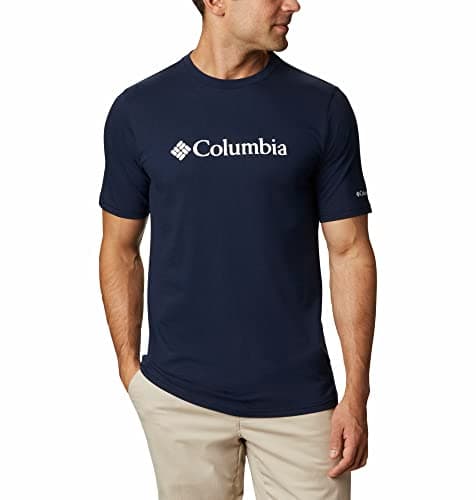 Image of Columbia Men's CSC Basic Logo Short Sleeve Short Sleeve Shirt, Collegiate Navy x White, Size M
