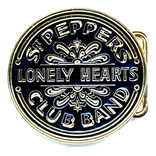 Image of The Beatles Belt Buckle Sgt Pepper Lonely Hearts Drum Band Logo Official Metal One Size