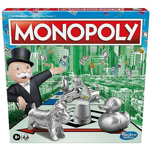 Image of Hasbro Gaming Monopoly, Strategy Board Game for 8+ Year Old Kids, 2-6 Players, Family Games for Children and Adults