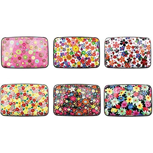 Image of Credit Card Holder | Floral Design | 1 Piece | Multicoloured | 11 cm x 8 cm x 2 cm