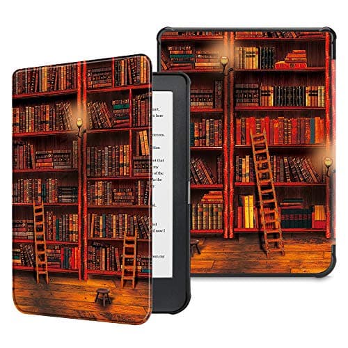 Image of FINTIE SlimShell Case for Kobo Clara HD/Tolino Shine 3- Ultra Thin and Lightweight PU Leather Protective Cover with Auto Sleep/Wake for Kobo Clara HD 6” eReader, Library