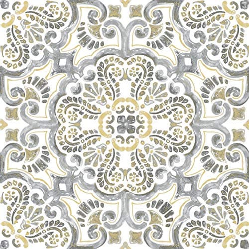 Image of WallPops FP2947 Antico Peel & Stick Floor Tiles, Multi-Colour, 12 x 12 inches