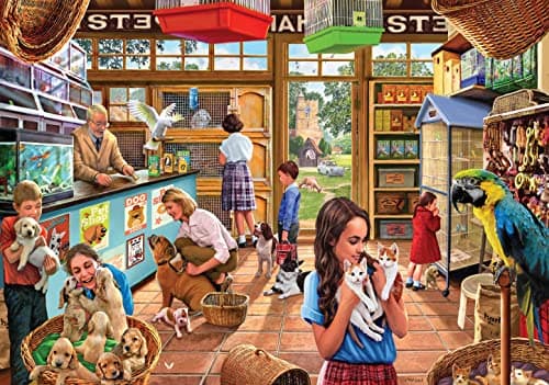 Image of Jigsaw Puzzles for Adults 500 Piece Pets Shop 20.5 x 15 Inch Jigsaw Puzzles for Adults Educational Game Challenge Toy 500 Pieces Puzzle for Adult