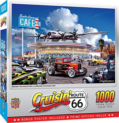 Image of Masterpieces 1000 Piece Jigsaw Puzzle For Adults, Family, Or Youth - Bomber Command Café - 19.25"x26.75"