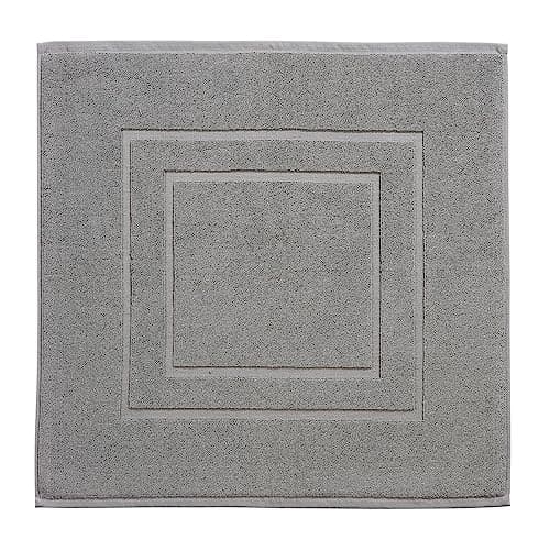 Image of Christy Brixton Bath Mat | 100% Cotton Shower Mat | Super Absorbent | Titanium
