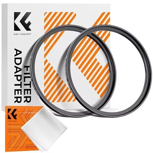 Image of K&F CONCEPT 72mm-77mm Metal Step Up Ring, 72mm to 77mm Aluminum Camera Lens Filter Adapter Ring Filter Adapter Ring for Camera Lenses Hood, Black