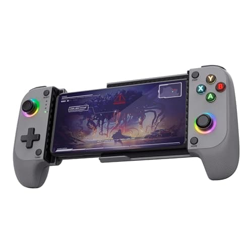 Image of Trust GXT 735G Mylox Bluetooth Mobile Gaming Controller for Iphone/Android / PS5 / Xbox, 12h Playtime, Dual Feedback Vibration, RGB Lighting, Handheld Phone Controller Wireless Gamepad, Grey