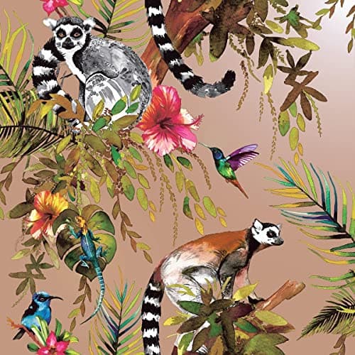 Image of Holden Decor Lemur Midnight Rose Gold Wallpaper 12404 - Tropical Hummingbird