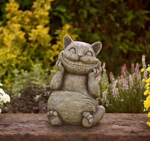 Image of Cheshire Cat Garden Figure | Alice in Wonderland Heavy Resin Home Ornament Statue