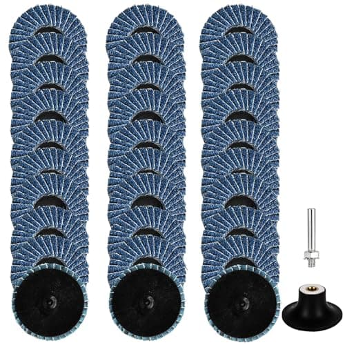 Image of bssmmai Pack of 24 50 mm Flap Discs, Fine Surface Flap Disc, 2 Inch Grinding Discs, Grit 40/60/80, Zirconia Corundum Grinding Disc for Metal, Wood, Steel