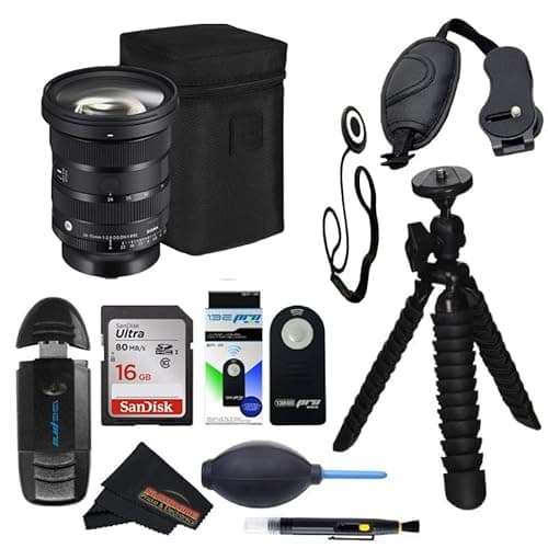 Image of Sigma 24-70mm f/2.8 DG DN II Art Lens for Sony E with Sunshine Photo Store Basic Accessories Bundle...