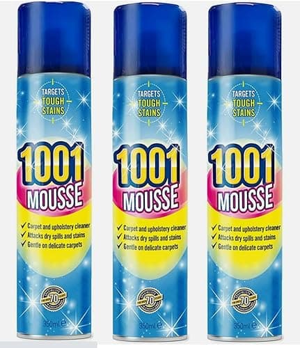 Image of 3 x 1001 Carpet Mousse Carpet & Upholstery Stain Remover 350ML. Packaging may vary.