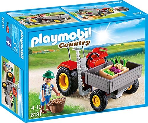 Image of Playmobil 6131 Country Harvesting Tractor, Fun Imaginative Role-Play, PlaySets Suitable for Children Ages 4+