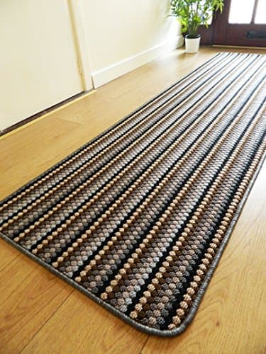 Image of RUGS SUPERSTORE NEW LEAD GREY COLOUR MODERN WASHABLE NON SLIP KITCHEN UTILITY HALL LONG RUNNER DOOR MAT RUG (80x150cm)