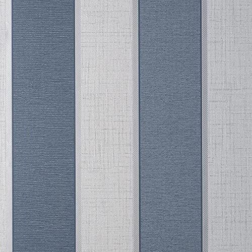 Image of Fine Décor Larson Stripe Navy/Silver