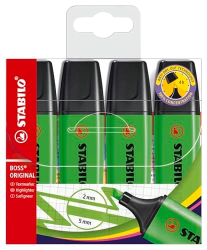 Image of STABILO BOSS ORIGINAL - Highlighter - Pack of 4 - Green