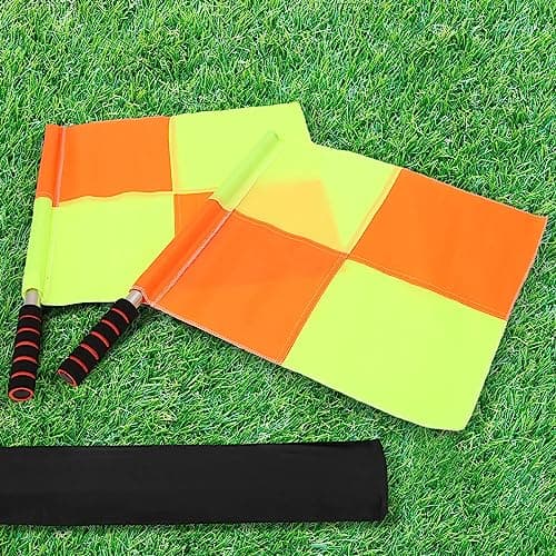 Image of Holdfiturn 2Pcs Linesman Flags Referee Flag Premier Football Training Border Flag Set Referee Flag for Sports Games Football