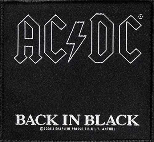 Image of AC/DC Back In Black Patch 10 X 9.5 CM Woven