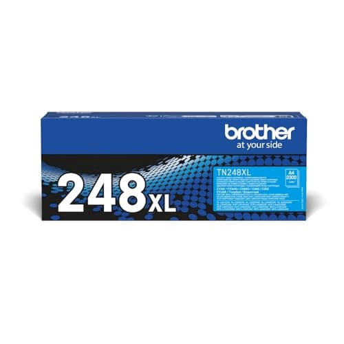 Image of Brother TN-248XLC Toner Cartridge, Cyan, Single Pack, High Yield, Includes 1 x Toner Cartridge, Genuine Supplies