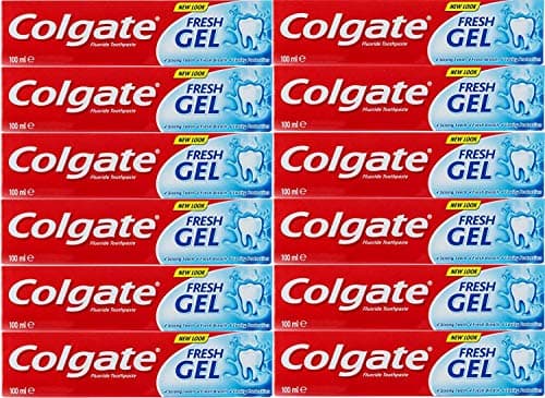 Image of Colgate Fresh Gel Fluoride Toothpaste 100 Milliliter - Pack of 12 Tubes