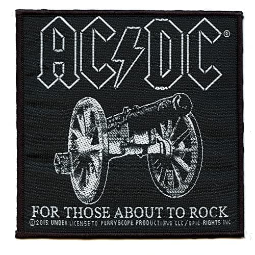 Image of AC/DC Back in Black 10cm x 10cm Woven Patch