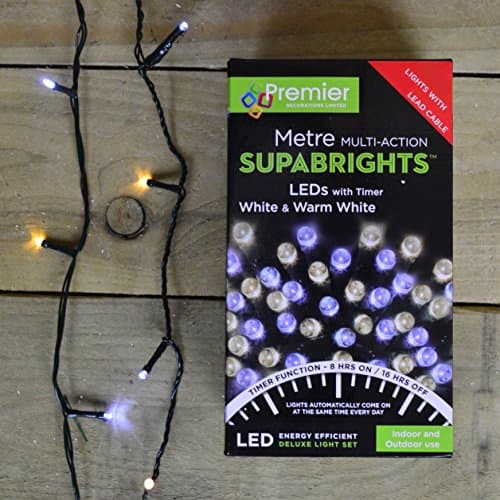 Image of 480 LED (38.3m) Supabright LED Christmas Lights with Timer Warm & Cool White