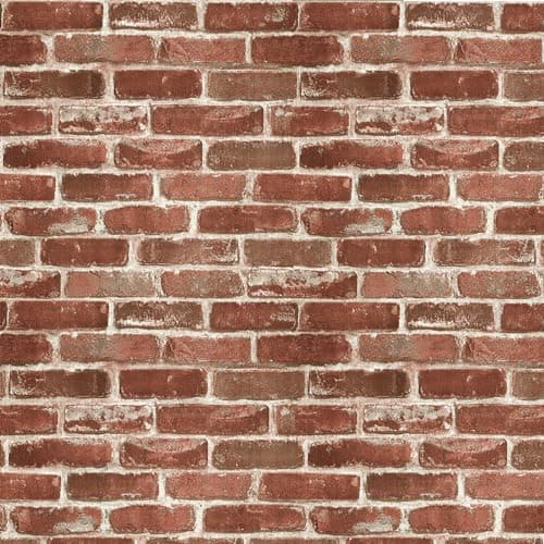 Image of ZHMRROAD Red Brick Wallpaper Peel and Stick Vintage Rustic 3D Brick Effect Self Adhesive Wallpaper for Living Room Bedroom Fireplace Feature Wall Decoration 44.5 x 300 cm