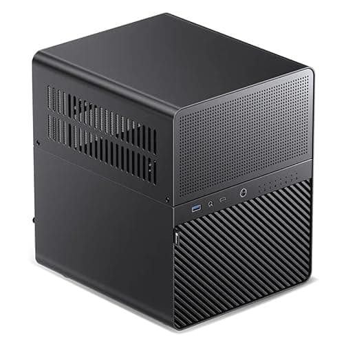Image of JONSBO N3 Mini-ITX NAS PC Chassis, ITX Computer Case, 8+1 Disk Bays NAS Mini Aluminum with Steel Plate Case, Built-in 2x10cm Fan