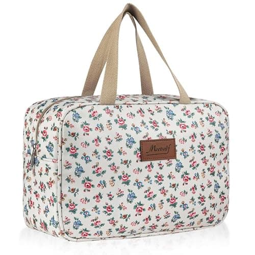 Image of Aucuu Toiletry Bag, Large Full Size Toiletry Bag, Travel Hand-Held Make up Wash Bags, Portable Waterproof Toile-Try Kit, Bathroom Storage Case, Cosmetic Organizer for Travel, Camping for Women Girl