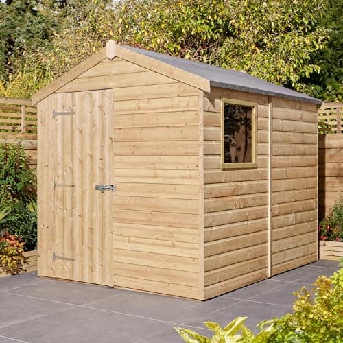 Image of Rowlinson 6x8 Premier Shiplap Single Door Apex Shed