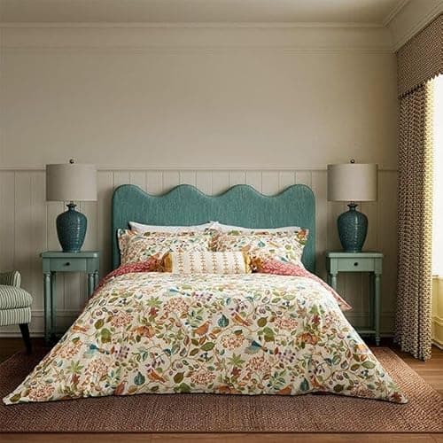 Image of Sanderson for National Trust Birds & Berries Duvet Cover Set Single Rowan Berry