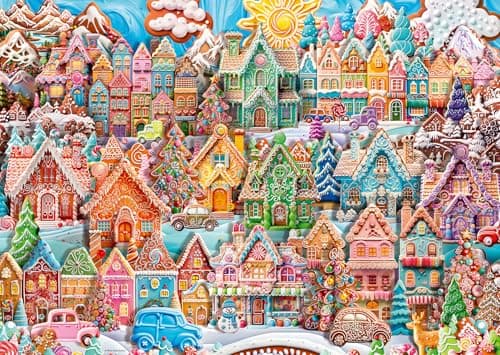 Image of Ravensburger 2024 Christmas Cookie Village 1000 Piece Jigsaw Puzzles for Adults and Kids Age 12 Years Up