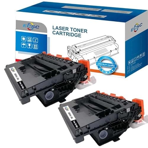 Image of ECSC CF237A With Chip Toner Cartridge Replacement for HP 37A LaserJet Enterprise M607dn M607n M608dn M608n M608x M608xh M609dh M609dn M609x LaserJet Enterprise Flow MFP M631h MFP M632z Black (2 Pack)