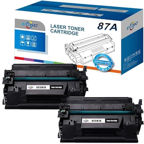 Image of ECSC Toner Cartridge CF287A /87A For Printer, Compatible With HP LaserJet Enterprise Flow MFP M527c MFP M527z, Enterprise M506n M506x M506dn M506x (Black,2-Pack)