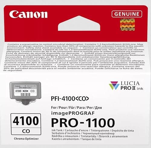 Image of Canon PFI-4100CO Genuine Printer Ink Cartridge - High Performance & Fade Resistant Ink (1 x Chroma Optimizer Cartridge) - Compatible with imagePROGRAF PRO-1100