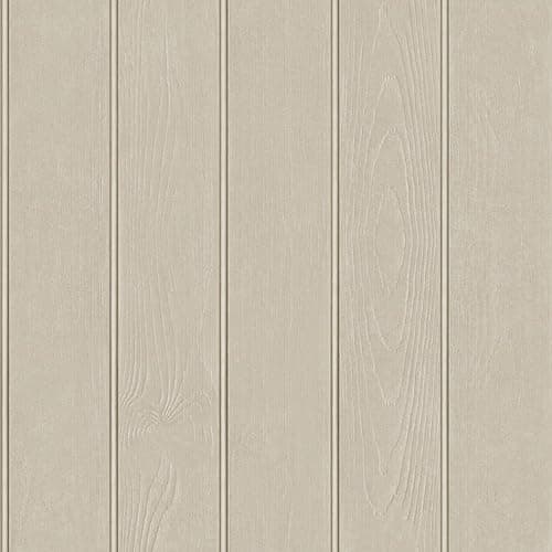 Image of Beaded Wood Panel Beige Wallpaper - Modern Realistic Contemporary Trendy - Stylish Feature Wall