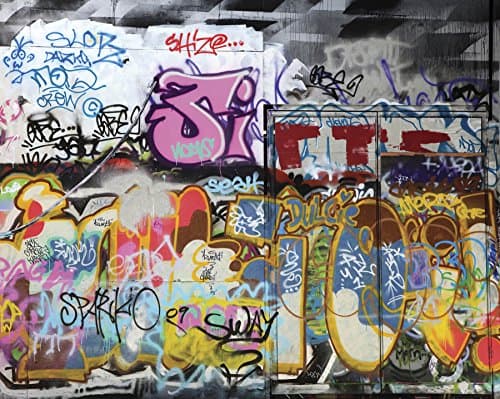 Image of OhPopsi Graffiti Large Wall Mural, Paper, Multicolour, 56.5x10x10 cm