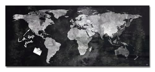 Image of SIGEL GL246 Premium Glass magnetic Board, glossy surface, 130 x 55 cm, easy mounting, Black - Artverum