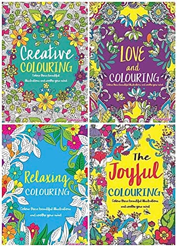 Image of BG Colour Therapy Anti-Stress Adult Colouring Books Set of 4 - Choose Your Set (SET 5)