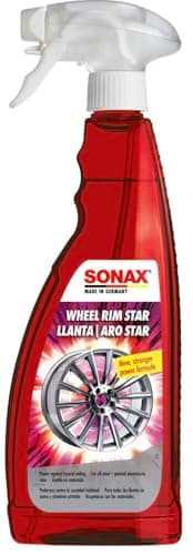 Image of SONAX Wheel Rim Star (750 ml) Self-acting, acid-free wheel rim cleaner for effectively cleaning steeland painted aluminium rims | Item-No. 02274000-544