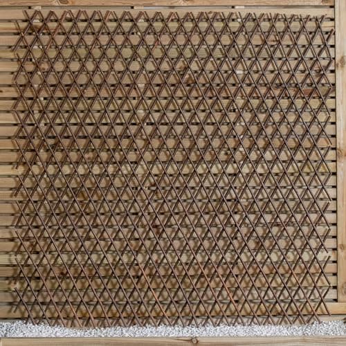 Image of 1.8m x 1.2m Large Expanding Garden Willow Trellis Plant Support