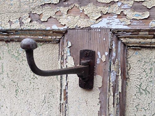 Image of Antiques Warehouse ANTIQUE STYLE SWIVEL CAST IRON WARDROBE HOOK HAT & COAT UTILITY HOOK