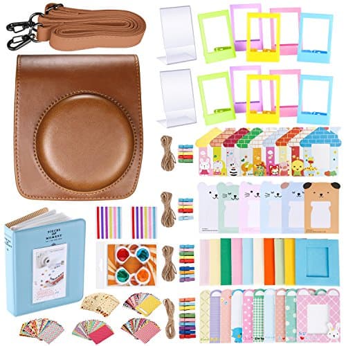 Image of Neewer 56-in-1 Accessory for Fujifilm Instax Mini 90 Includes Camera Case with Adjustable Strap Various Frames Book Album Close-up Corner Stickers Photo Instant Films Stickers