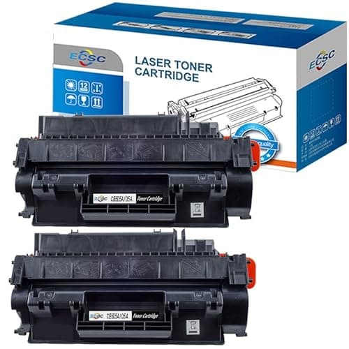 Image of ECSC Toner Cartridge CE505A / 05A For Printer, Compatible With HP LaserJet P2030 P2035 P2035n P2055 P2055d P2055dn P2055x Printers Black(2-Pack)