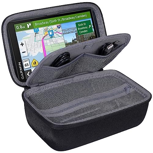 Image of co2CREA Universal Storage GPS Case for 6"-7" TomTom Car Sat Nav GO Classic 6 Inch 610 620 6200,Expert/Discover,Garmin Drivesmart 76 7 Inch,Compatible for Charger, Cables and Suction cup